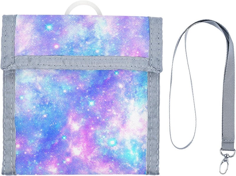 Maplerich Kids Trifold Wallet for Boys 4-12Years, Velcro Wallet with Card Holders, Perfect Children's Birthday Gift - Toddler Wallet for Boys, Trifold Wallet for Kids (starry) - Image 1
